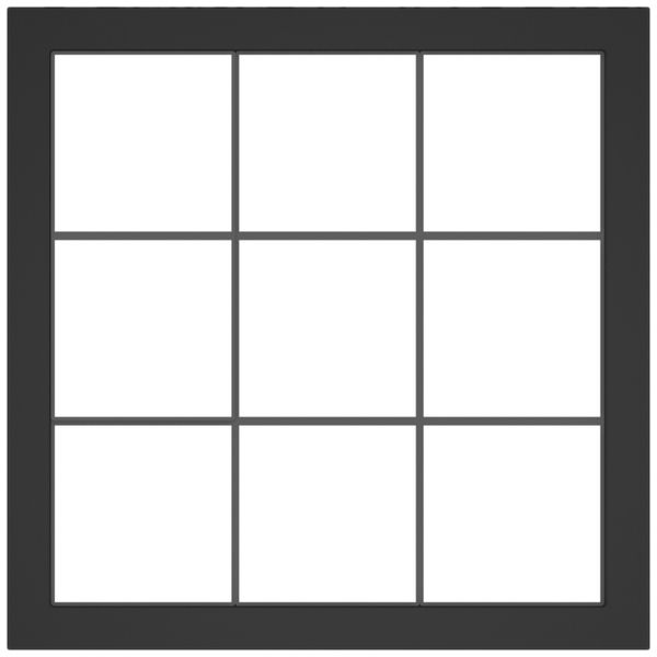 Abdeckrahmen SIDUS 3×3 schwarz