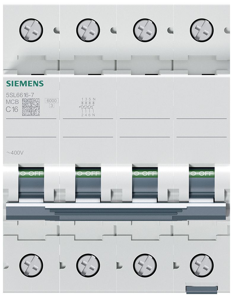 Disgiuntore Siemens SENTRON 5SL6 3LN 400V C 16A 6kA 4UM