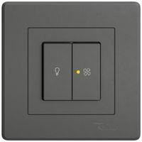 UP-Leuchtdruckschalter EDIZIO.liv SNAPFIX® für Licht&Venti 3/3/1L KS gelb dgu