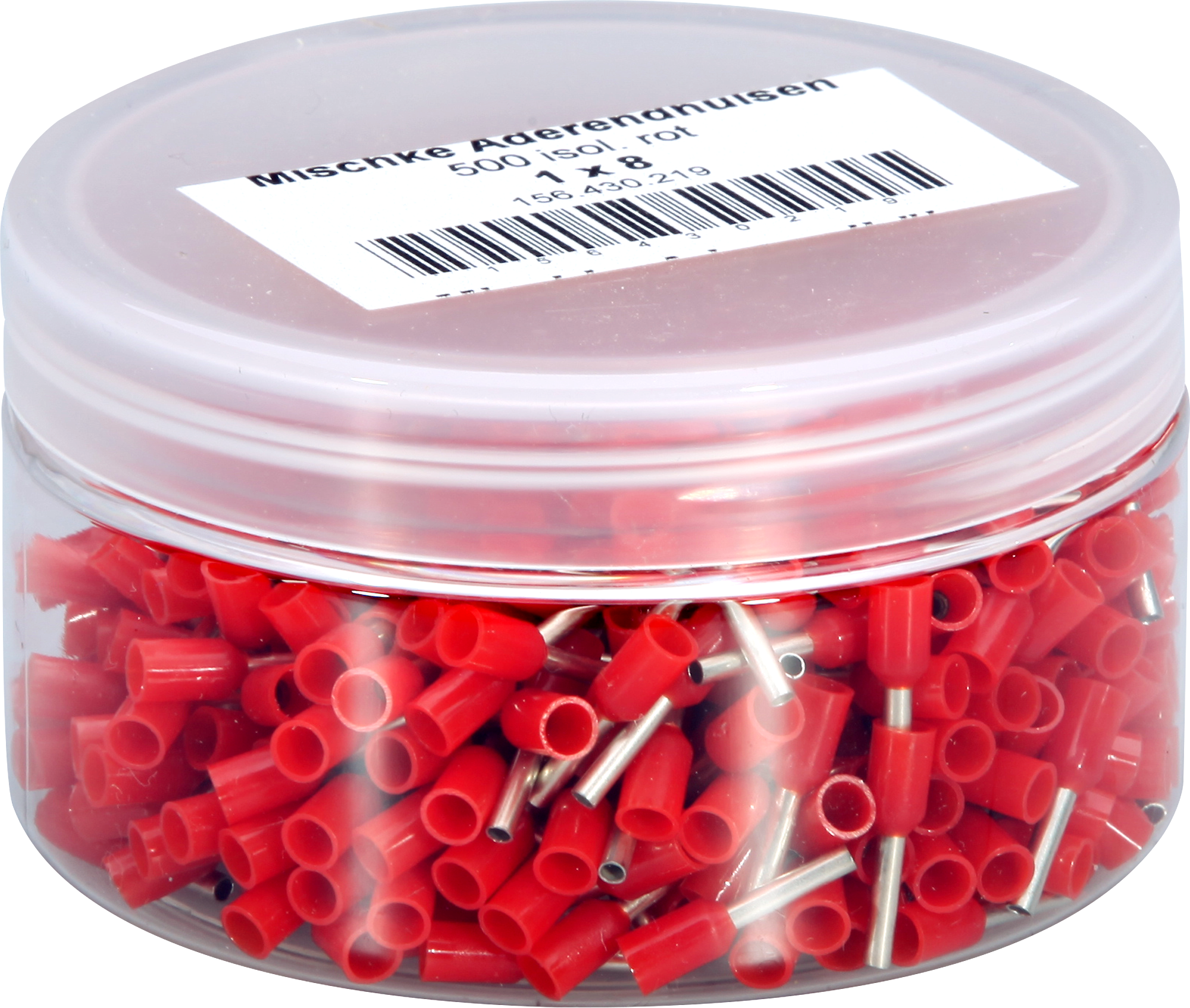 Aderendhülse Mischke IE 1mm²/8mm Cu-verzinnt isoliert rot