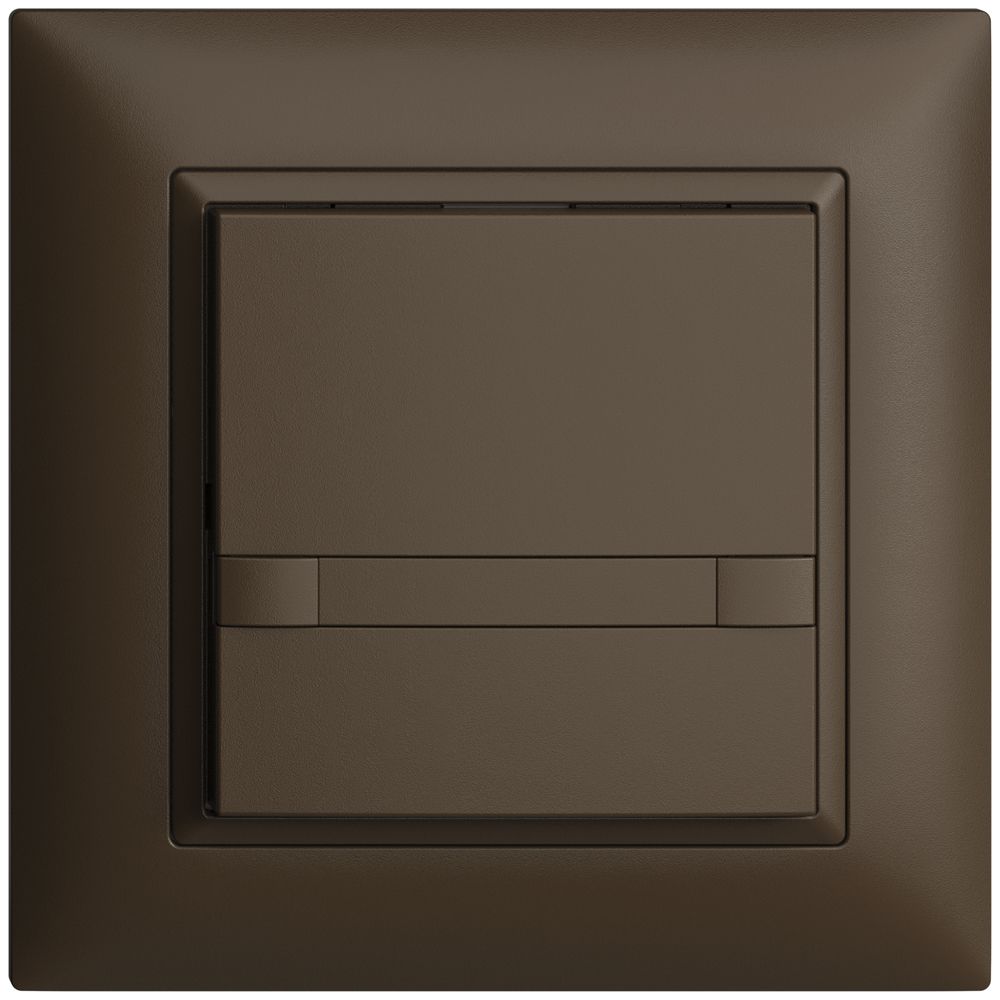 Poussoir ENC KNX 1× EDIZIOdue colore coffee RGB sans LED avec insert papier