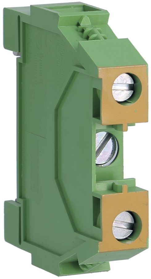 Borne de passage Hager 16mm², PE, à vis ouvert sur le côté