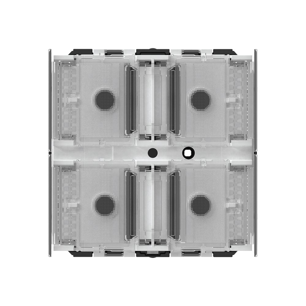 Poussoir KNX Hager 4×touches 4×points actionnables LED gris