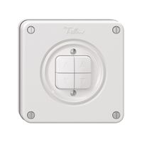 NUPU-Storenschalter NEVO, 2-Kanal, Einbautiefe 18 mm, 87×87 mm, weiss