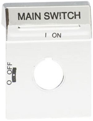 Beschriftungsschild silber für Griff für OH 1+OH 3 Main Switch