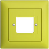 Frontset EDIZIOdue lemon 88×88mm 1×TT 3×RJ