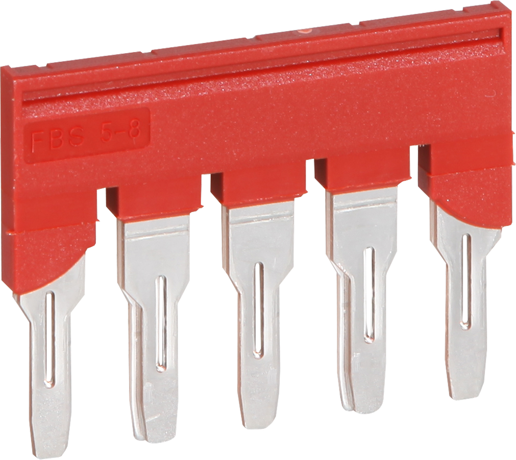 Steckbrücke 8mm 5L rot CLIPLINE