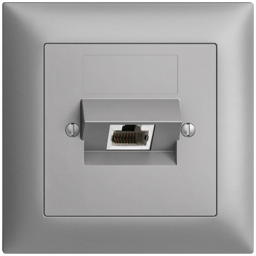 Prise ENC 1×RJ45/s 4P ITplus EDIZIOdue silver