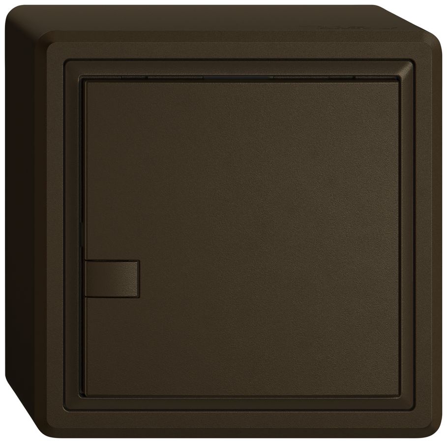 Poussoir KNX RGB AP EDIZIO.liv SNAPFIX® capteur temp.s.LED 1× comm.1T br