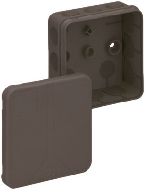 AP-Abzweigdose 2K-12 85×85×37mm, braun, IP55