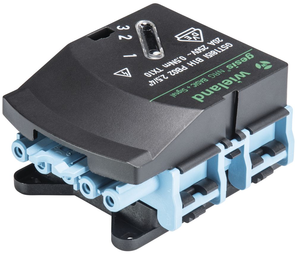 Adattatore cavo piatto Wieland gesis NRG GST18i5i B1H F7V PB02, blu pastello