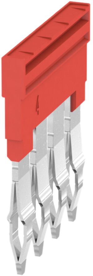 Connessione trasversale Weidmüller ZQV 4N/4 inserito 4L 6.1mm isolato 32A rosso