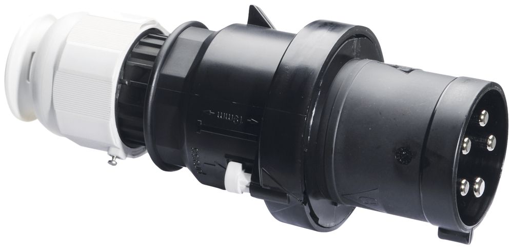 Fiche mobile CEE Bals 5P 63A 500V 7h noir IP44 nic.BV TE-Plus