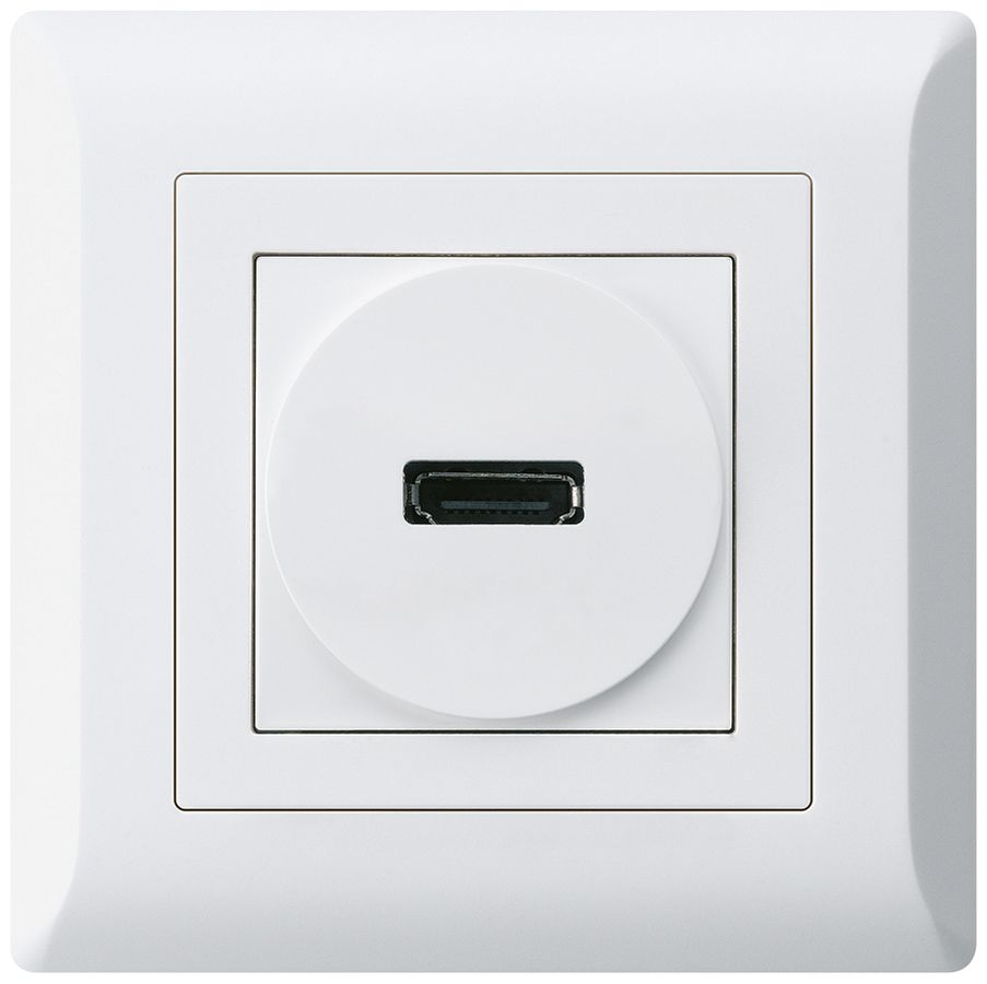 UP-Anschlussdose kallysto.line HDMI mit Schraubanschluss weiss