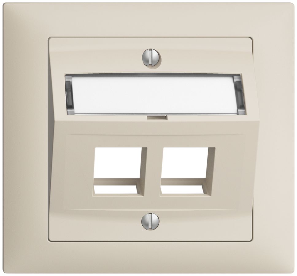EB-Montageset EDIZIOdue FKE, mit Schrägauslasshaube, für 2×Keystone, crema