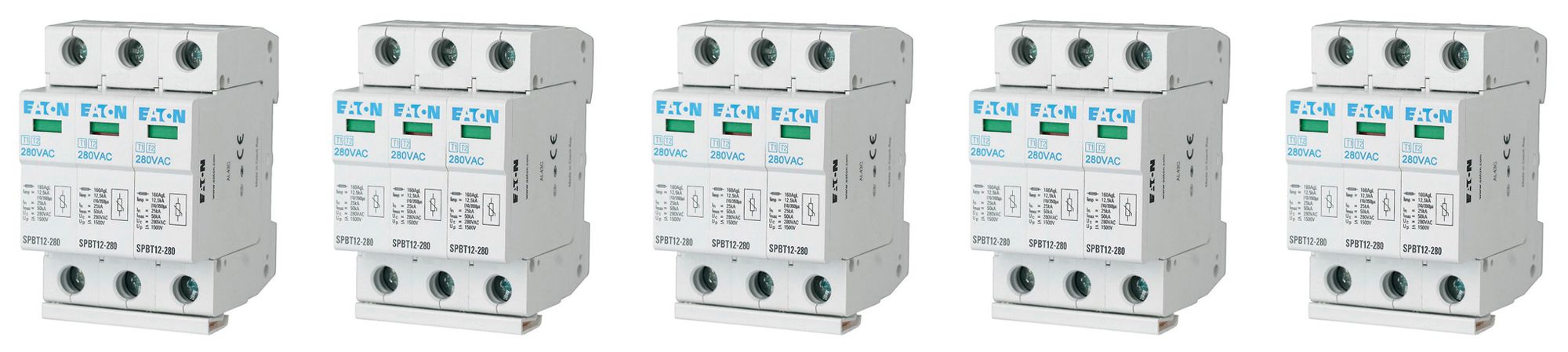 Kombiableiter-Einsatz Eaton SPBT12-280/3 3P 12.5kA 280VAC 3TE 5Stk