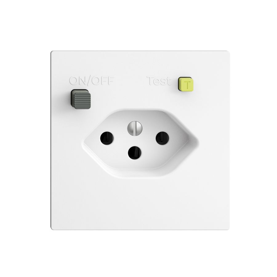 Prise ENC EDIZIOdue T13 FI 30mA F, blanc