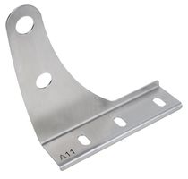 Schneefang Glaromat Stütze A11 für 2 Rohre 1/2" Chromstahl, blank
