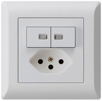 UP-Leuchtkombination 2×A-R/1P+T13 hellgrau kallysto.line 2 Linsen