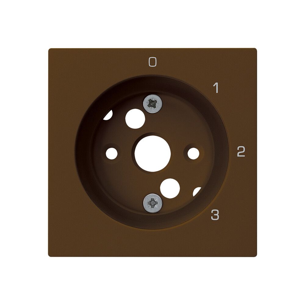 Plaque frontale kallysto pour interrupteur rotatif S5 brun