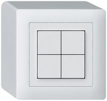 AP-KNX-Taster Hager BA kallysto Q 4-fach 88×88mm weiss