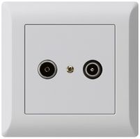 Presa di passaggio INC kallysto.line R/TV 14dB grigio chiaro