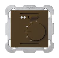 UP-Raumthermostat kallysto braun für Fussbodenheizung mit Befestigungsplatte