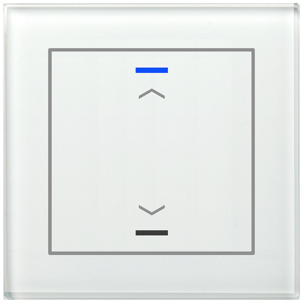 Pulsante KNX RGBW INC MDT BE-GTL10W.A1 1t/2a vetro bianco "persiana"
