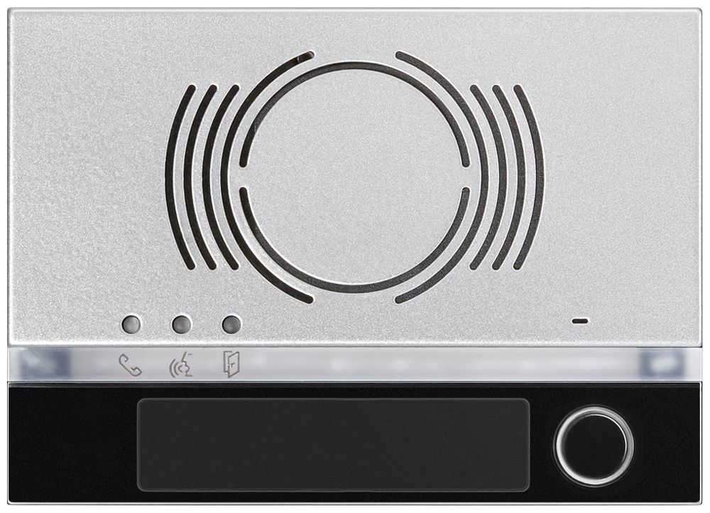 Plaque frontale pour module de haut-parleur Urmet Alpha, 1×bouton, IP55, noir