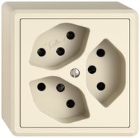 AP-Steckdose EDIZIO.liv SNAPFIX® 3×T13 3×S cr