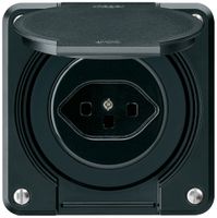 UP-Steckdose robusto A Typ 23 schwarz mit Steckklemmen