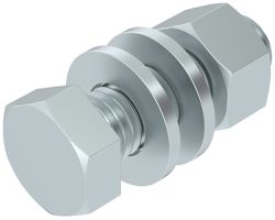 Vis à tête hexagonale BET SKS M12×40mm 1×écrou M12 2×rondelle Ø13×23mm