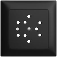 Kit frontale INC EDIZIOdue nero 88×88mm 3×T12 con lente