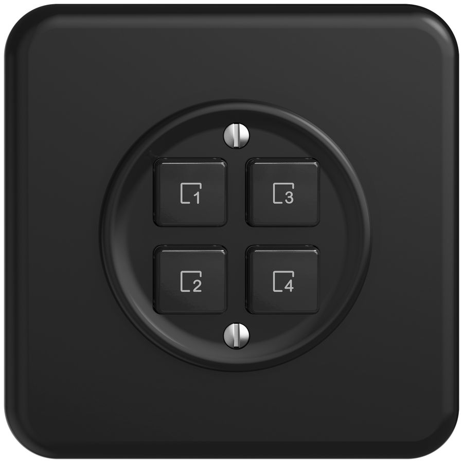 Commande pour poussoir scène ENC 4 scènes/4T Sdue Wiser noir