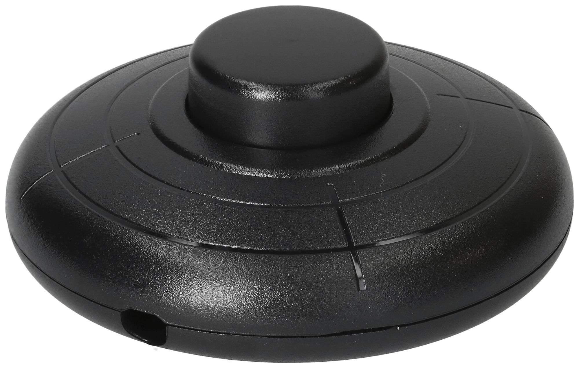 Fuss-Druckschalter MAX HAURI 230V 2A 1L Ø70×30mm schwarz