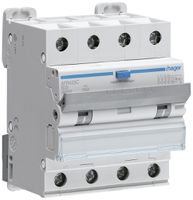 FI/LS-Schalter Hager RCBO 4P 400V Charakteristik B 25A 0.3A Typ A HI 10kA 4TE