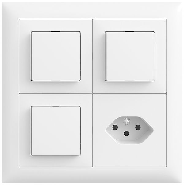 UP-Kombination EDIZIOdue 2×2 weiss 3×3/1L + 1×T13