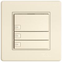 UP-KNX-Taster RGB EDIZIO.liv SNAPFIX® Temperaturfüh.RGB-LED 3×T 1-Tbed.cr