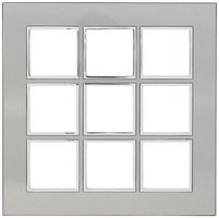 Intestazione INC Legrand Arteor 3×3, stainless steel