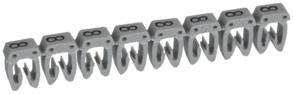 Bague-repère Legrand CAB 3, pour 1.5…2.5mm² impression: '8', gris