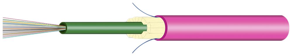 Kabel FO Universal H-LINE Cca 12×G50/125 OM4 Ø7.5mm 3000N violett