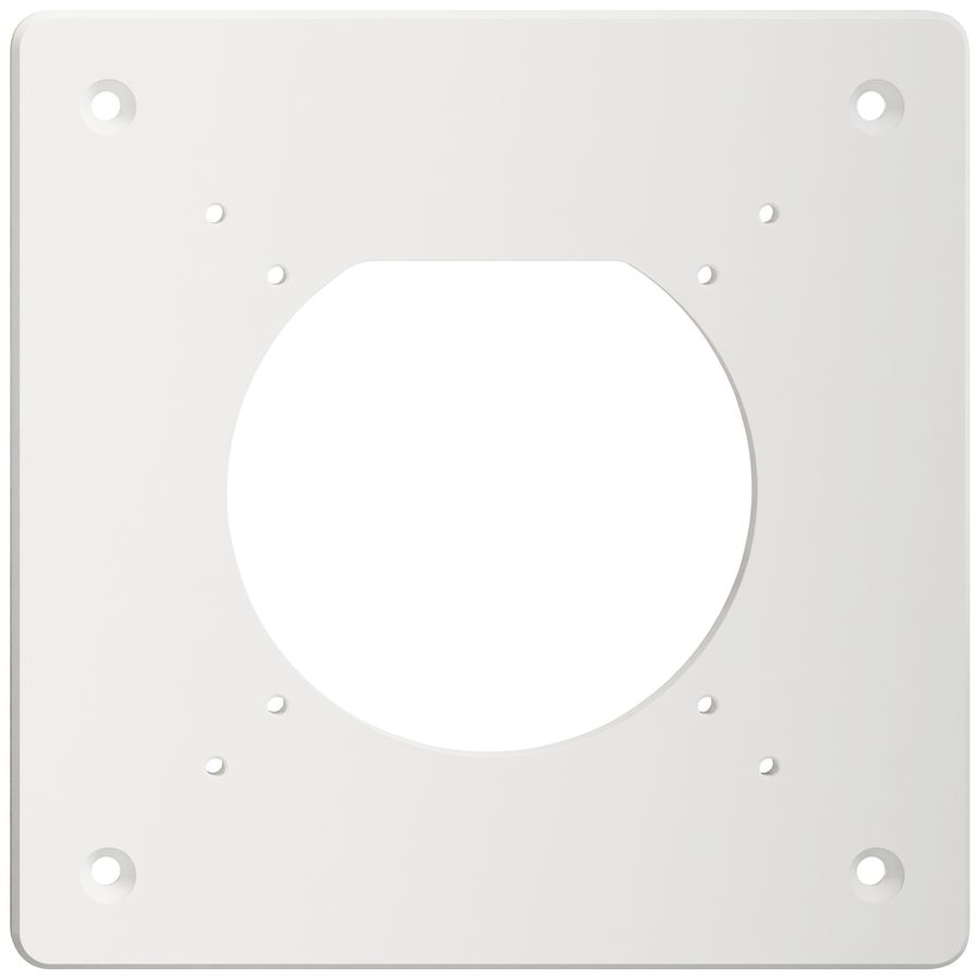 Plaque de montage Feller NEVO SNAPFIX® 1×1 Ø69mm 125×125mm blanc