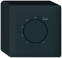 AP-Raumthermostat kallysto An/Aus 230VAC 4A 88×88mm schwarz
