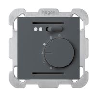 UP-Raumthermostat kallysto anthrazit für Fussbodenheizung mit Befestigungsplatte