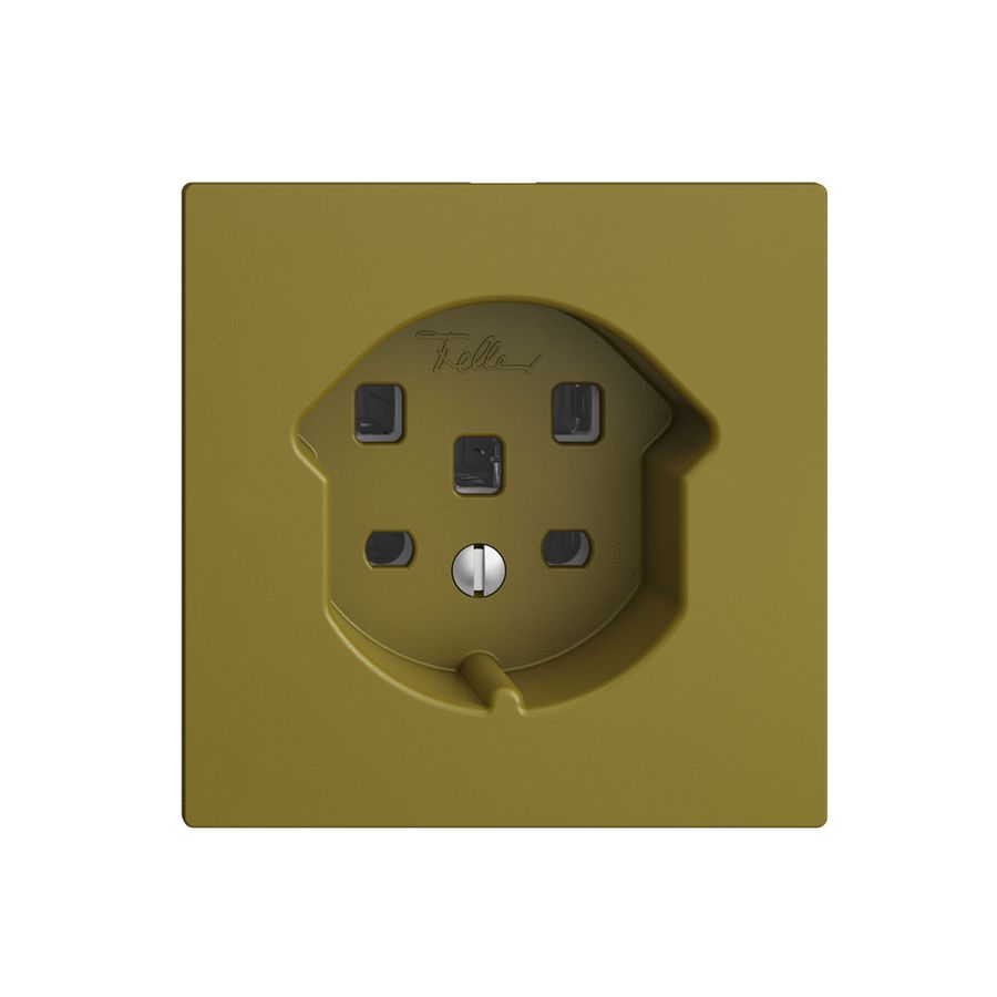 Steckdose EDIZIOdue T25 16A olive, mit Steckklemmen