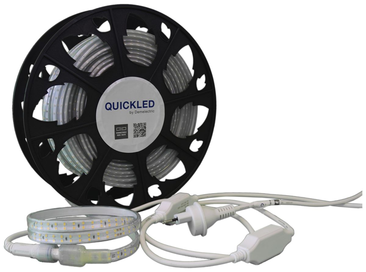 LED-Lichtband QUICKLED 180 IP65 240V 12W-1500lm/m 4000K 25m Bobine einseitig