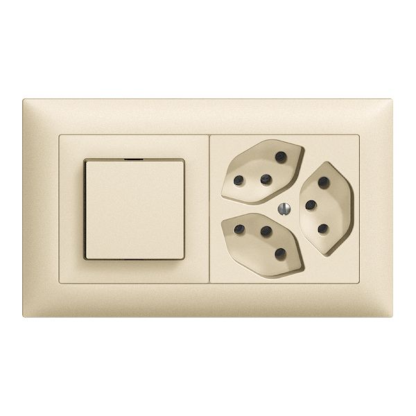 UP-Kombination EDIZIOdue 3/1P+3×T13 crema, horizontal