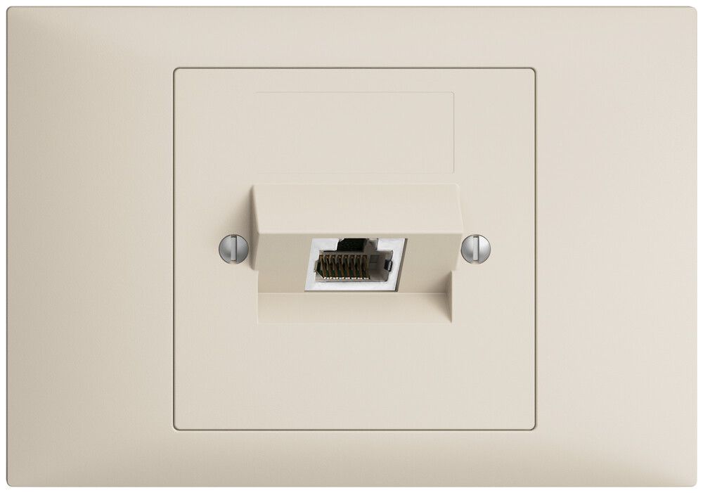 Prise INC 1×RJ45/s 4P ITplus EDIZIOdue crema