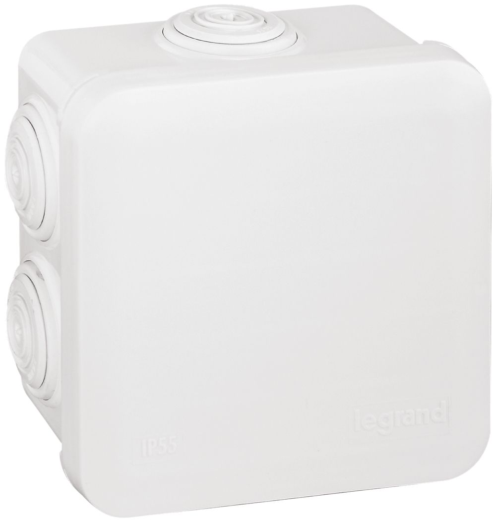 Scatola di derivazione AP PLEXO 80×80mm vuota bianco