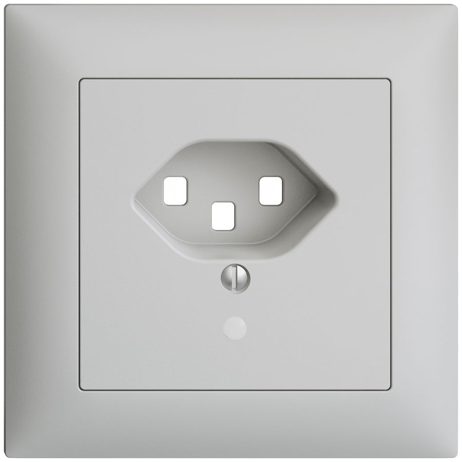 UP-Frontset EDIZIOdue T23 hellgrau 88×88mm mit Linse